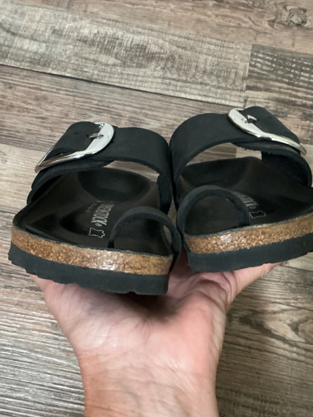 Birkenstock Miramar Big Buckle Black Leather Sandals - 36 - Picture 6 of 9